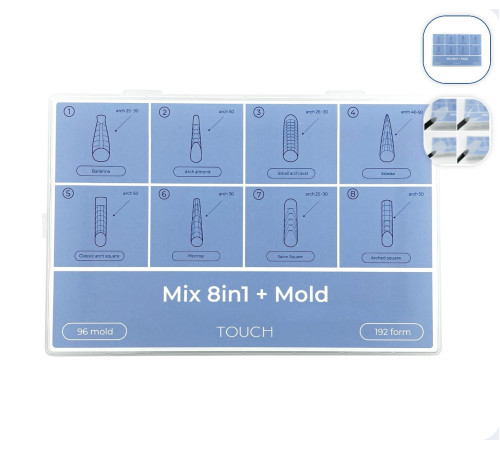 Верхние формы TOUCH Mix 8в1 с молдами, 288 шт.