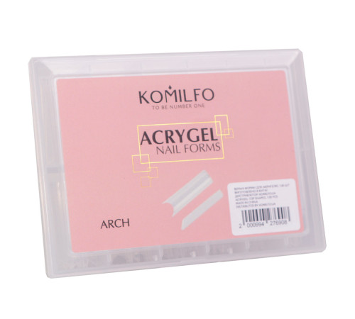 Верхні форми для нарощування Komilfo Acryl Gel Nail Forms Arch арочні, 120 шт