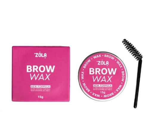 Wax for fixing eyebrows ZOLA brow wax New formula with a brush 15 g