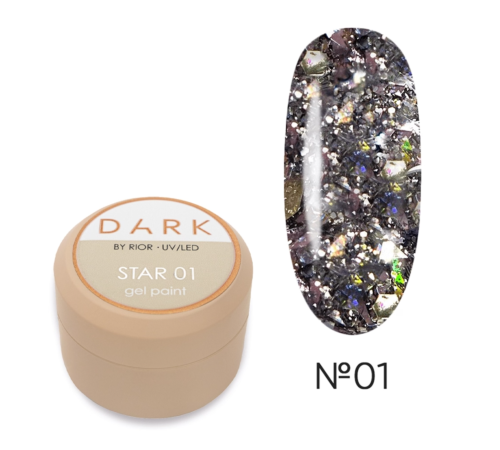 Гель DARK Star gel polish 01, 5 г
