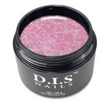 Гель DIS Hard Cover Pink Shimmer рожевий з шиммером, 28 мл