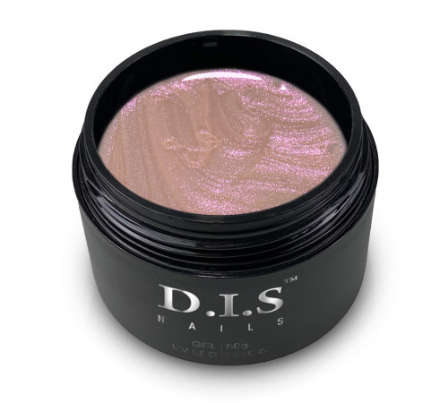 Гель DIS Hard Flower Shimmer персиковий з рожевим шиммером, 50 мл