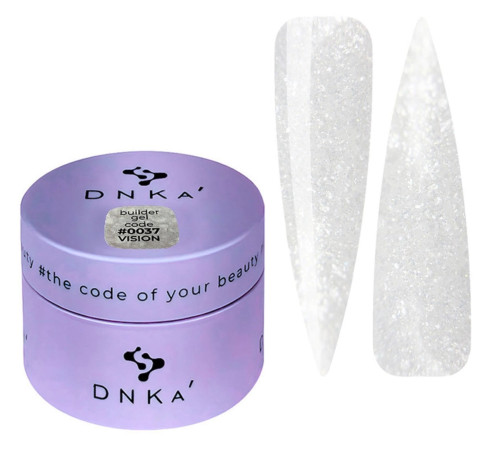 Гель DNKA Builder Gel Vision №037, молочний глітер, 30 мл