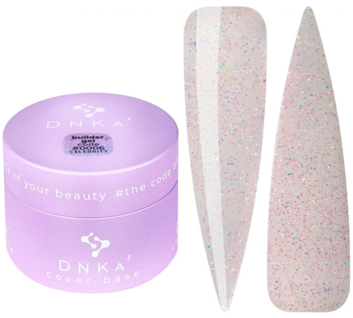 Gel DNKA Builder Gel No. 06 Celebrity transparent with sparkles, 30 ml