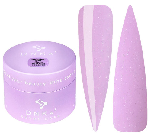 Gel DNKA Builder Gel No. 08 Peonies lavender with silver shimmer, 30 ml
