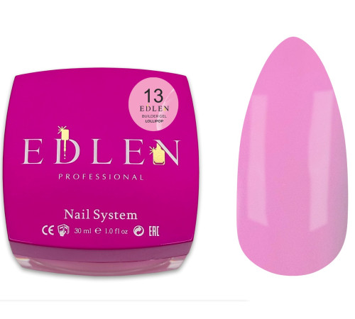Гель Edlen Builder Gel Lollipop №13, рожевий, 30 мл