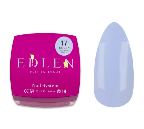 Гель Edlen Builder Gel Lollipop №17, блакитний, 30 мл