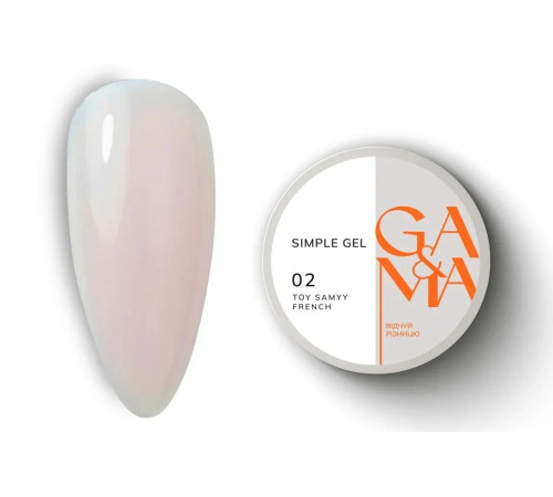 Gel GaMa Simple gel No. 02, the same French, 30 ml