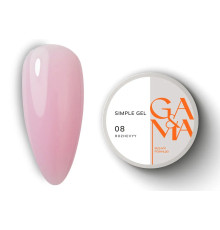 Гель GaMa Simple gel №08, розовый, 15 мл