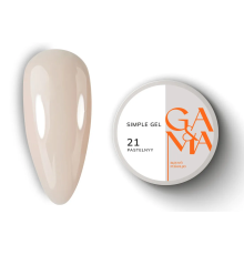 Гель GaMa Simple gel №21, пастельный, 15 мл