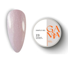Гель GaMa Simple gel №23, шиммер рожевий, 15 мл