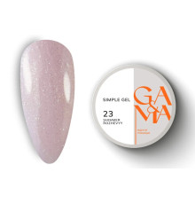 GaMa Simple gel No. 23, pink shimmer, 15 ml