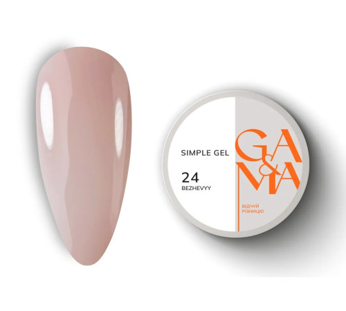 Gel GaMa Simple gel No. 24, beige, 30 ml
