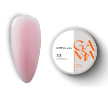 Гель GaMa Simple gel №33 Kvitkovyy, рожевий, 30 мл