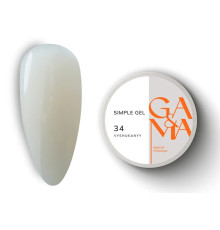 GaMa Simple gel No. 34 Vyshukanyy, milky beige, 15 ml