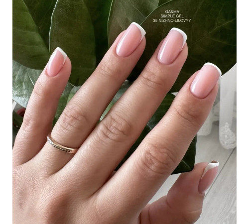 Гель GaMa Simple gel №35 Nizhno-lilovyy, теплий нюд, 15 мл