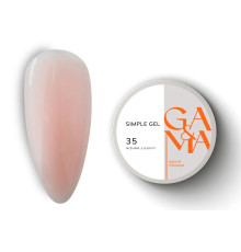 GaMa Simple gel No. 35 Nizhno-lilovyy, warm nude, 30 ml