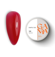 GaMa Simple gel No. 36 Lollipop, red, 15 ml
