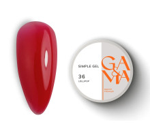 Гель GaMa Simple gel №36 Lollipop, червоний, 30 мл