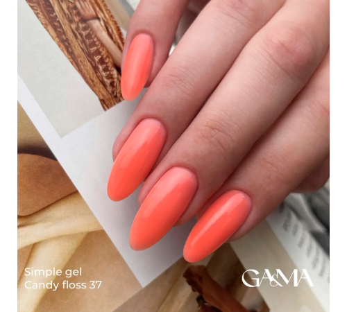Гель GaMa Simple gel №37 Candy Floss, лососевий, 30 мл