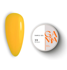 Гель GaMa Simple gel №39 Ice Lolly, жовтий, 30 мл