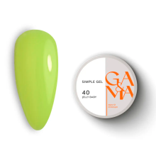 Гель GaMa Simple gel №40 Jelly Baby, лаймовий, 30 мл