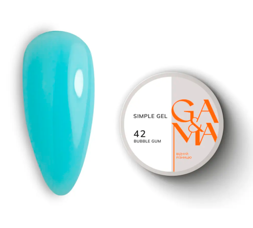 GaMa Simple gel No. 42 Bubble Gum, blue, 15 ml
