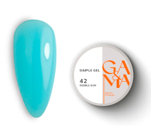 Гель GaMa Simple gel №42 Bubble Gum, блакитний, 30 мл