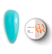 Гель GaMa Simple gel №42 Bubble Gum, блакитний, 30 мл