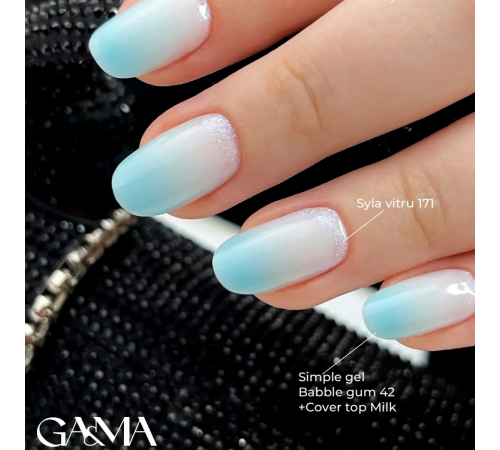 Гель GaMa Simple gel №42 Bubble Gum, блакитний, 30 мл