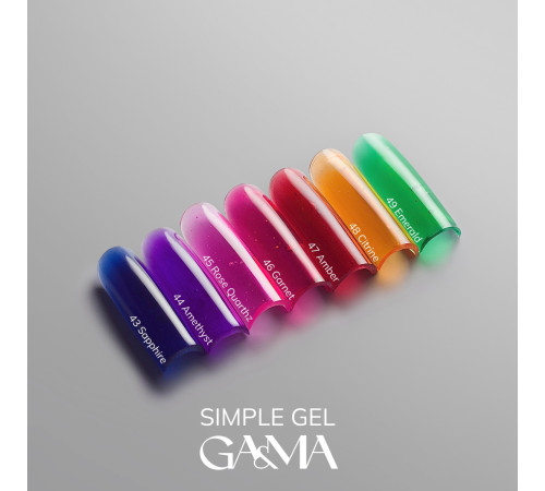 Гель GaMa Simple gel №45 Rose Quarthz, рожевий кварц, 15 мл