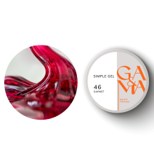 GaMa Simple gel No. 46 Garnet garnet, raspberry, 15 ml