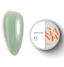 Гель GaMa Simple gel №51 Verve, хакі, 15 мл