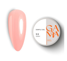 Гель GaMa Simple gel №53 Sunset, персиковий, 30 мл