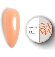 Гель GaMa Simple gel №54 Lightflow, соковитий кораловий, 15 мл