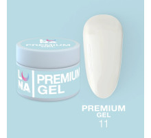 Гель Luna Gel Premium №11 молочно-білий, 15 мл