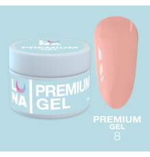 Гель Luna Gel Premium №8 рожевий, 30 мл