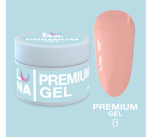 Гель Luna Gel Premium №8 рожевий, 30 мл