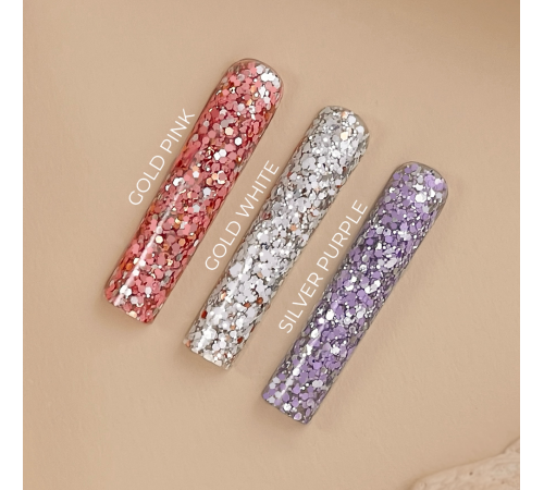 Гель для дизайну HEYLOVE Coin gel Gold Pink, рожевий, 5 г