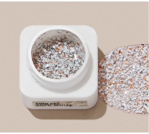 Гель для дизайну HEYLOVE Coin gel Gold White, білий, 5 г