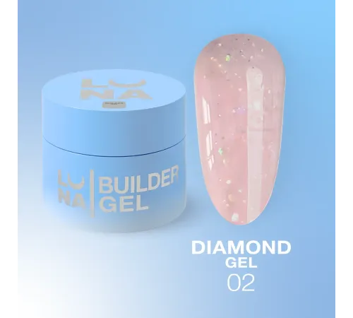 Extension gel Luna Gel Diamond No. 2, beige, 15 ml