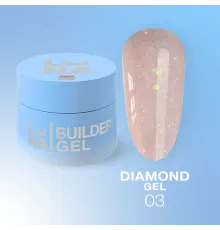 Гель для нарощування Luna Gel Diamond №3, коричневий, 15 мл