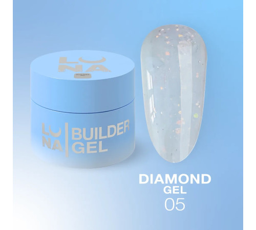 Extension gel Luna Gel Diamond No. 5, blue, 15 ml