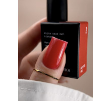 Гель для нігтів BIBLIOTEKA Bottle gel Red, червоний, 10 мл