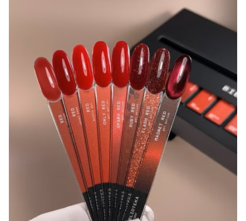 Гель для нігтів BIBLIOTEKA Bottle gel Red, червоний, 10 мл
