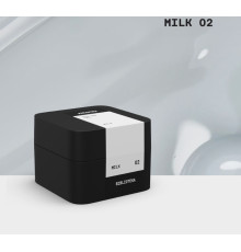 Гель для ногтей BIBLIOTEKA Builder gel №02 Milk, молочный, 30 мл