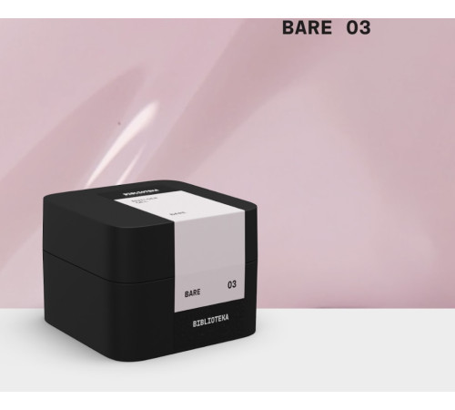 Гель для нігтів BIBLIOTEKA Builder gel №03 Bare, натуральний, 30 мл