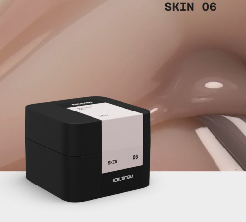 Гель для нігтів BIBLIOTEKA Builder gel №06 Skin, теплий беж, 30 мл