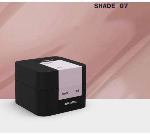 Гель для нігтів BIBLIOTEKA Builder gel №07 Shade, холодний рожево-бежевий, 30 мл