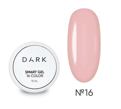 Гель для нігтів DARK Smart Builder gel №16, персиковий, 15 мл